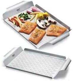 Weber 6435 Stainless Steel Grilling Pan -Cozy Kitchen Shop 76237 6435c 34006.1648504488