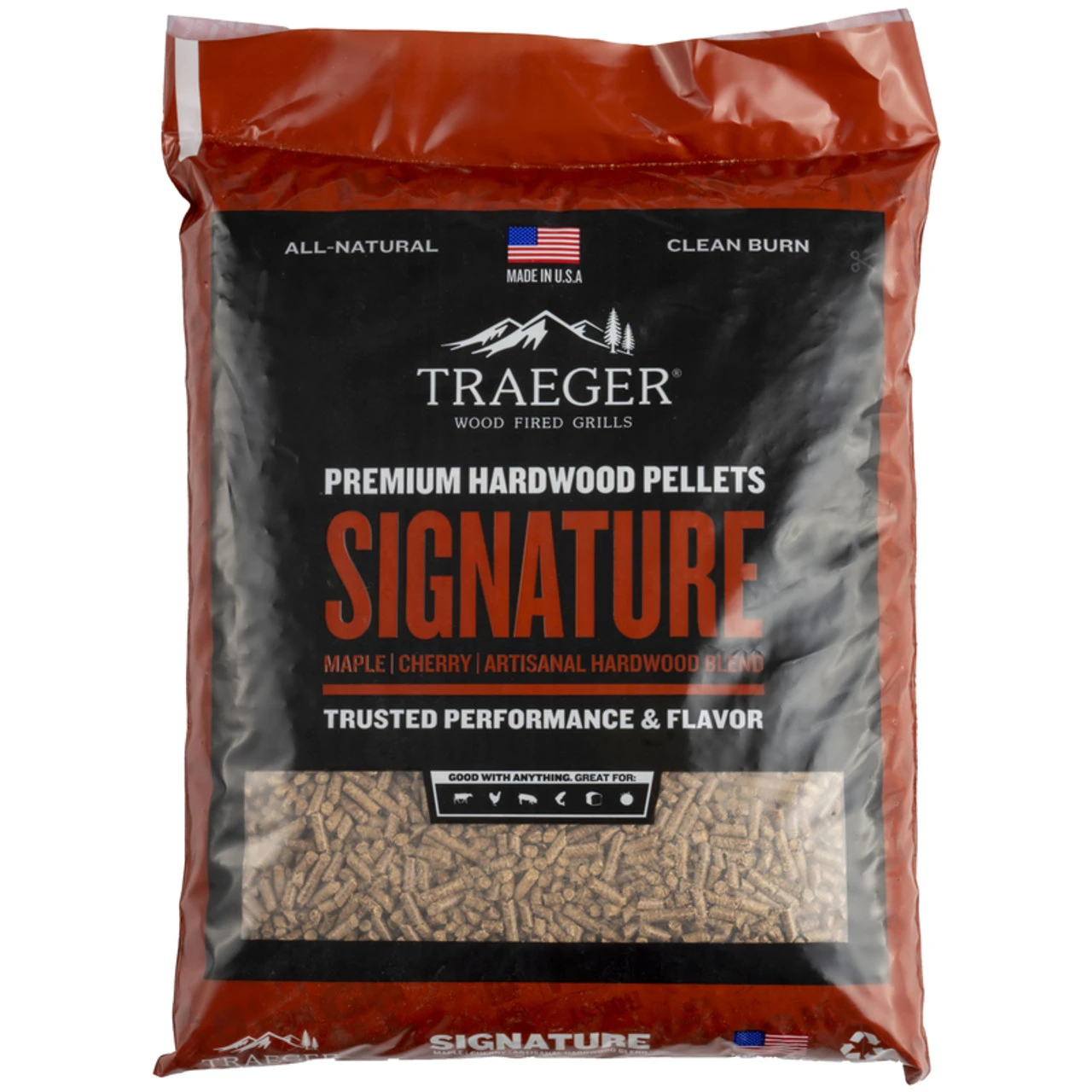 Traeger Signature All Natural Cherry/Hickory/Maple Hardwood Pellets 20 Lb 1 Traeger Signature All Natural Cherry/Hickory/Maple Hardwood Pellets 20 Lb