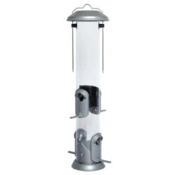 Nature's Way Deluxe 1.4 Qt Metal/Plastic Tube Bird Feeder 4 Ports