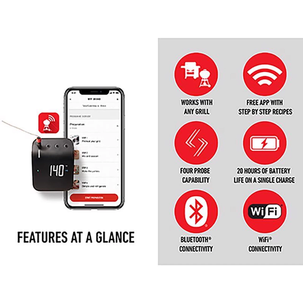 Weber 3201 Connect Digital WiFi Enabled Thermometer 3 Weber 3201 Connect Digital WiFi Enabled Thermometer - Image 3