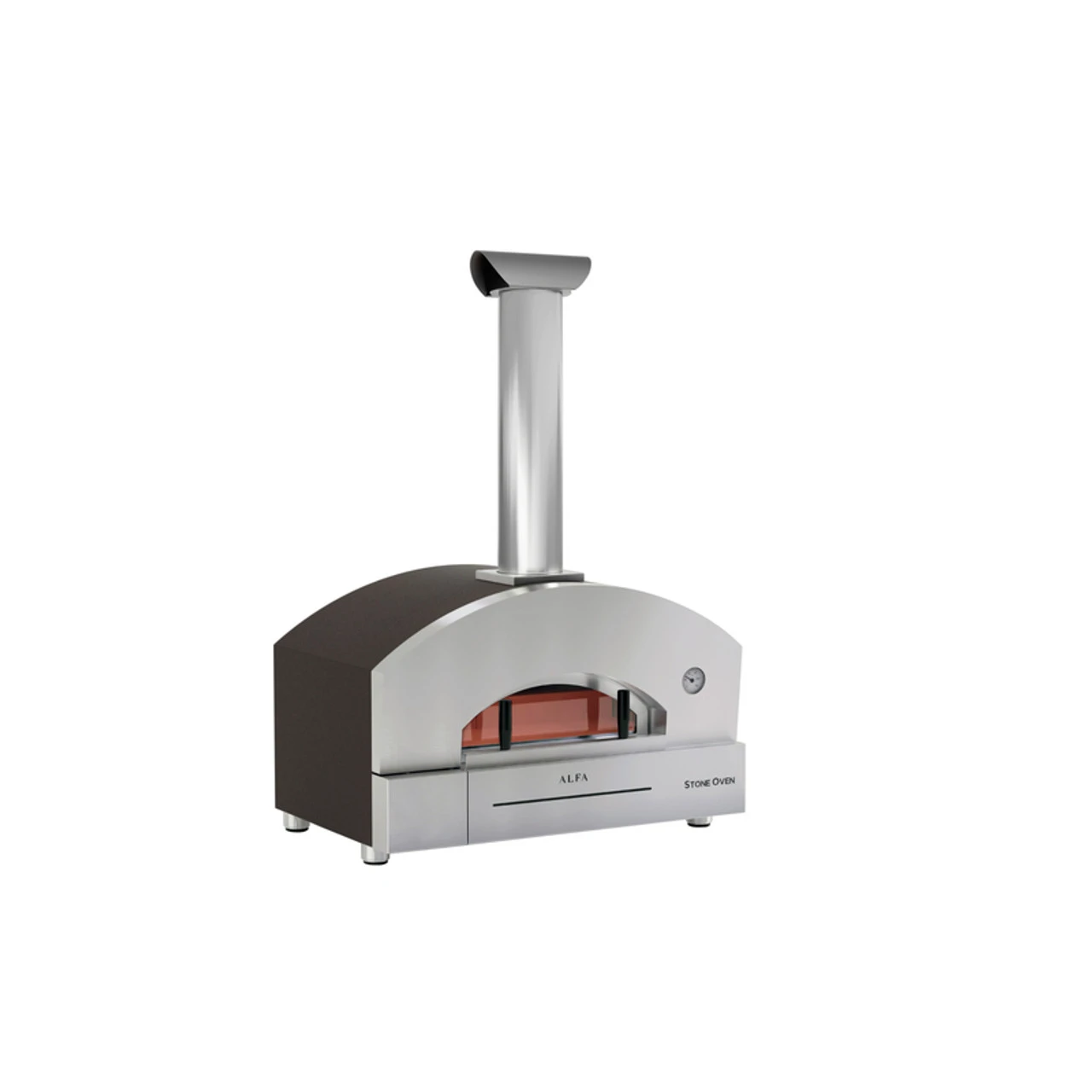 Alfa Wood Pellet Outdoor Pizza Oven Silver 1 Alfa Wood Pellet Outdoor Pizza Oven Silver