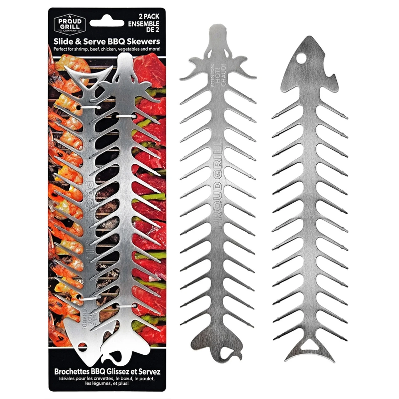 Proud Grill Slide & Serve BBQ Skewers 1 Proud Grill Slide & Serve BBQ Skewers