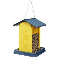 North States Pinecone Wild Bird 4.25 Lb Plastic Hopper Bird Feeder 4 Ports