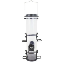 Perky-Pet Goldfinch 4 Lb Plastic 2-in-1 Tube Bird Feeder 6 Ports