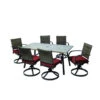 Valencia 7 Pc Swivel Dining Set