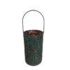 Infinity 15 In. Metal Leaves Hanging Lantern Green Patina