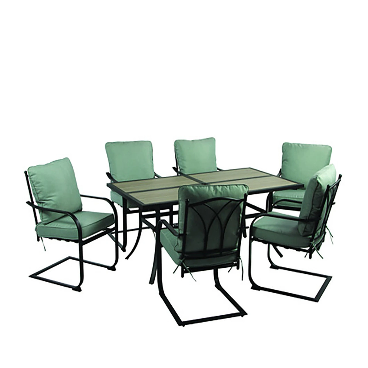 Lake Ridge 7 Pc C-Spring Dining Set 1 Lake Ridge 7 Pc C-Spring Dining Set
