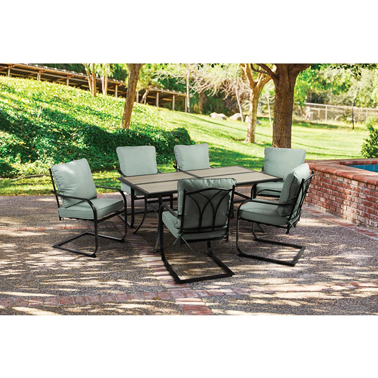 Lake Ridge 7 Pc C-Spring Dining Set 2 Lake Ridge 7 Pc C-Spring Dining Set - Image 2