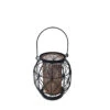 Evergreen Meadow Creek Black & Copper Metal 7 In. Wire Lantern