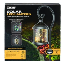 Round Coach Lantern Solar Garden Stake