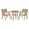 Vallerie 3 Pc Teak Wood Bistro Set