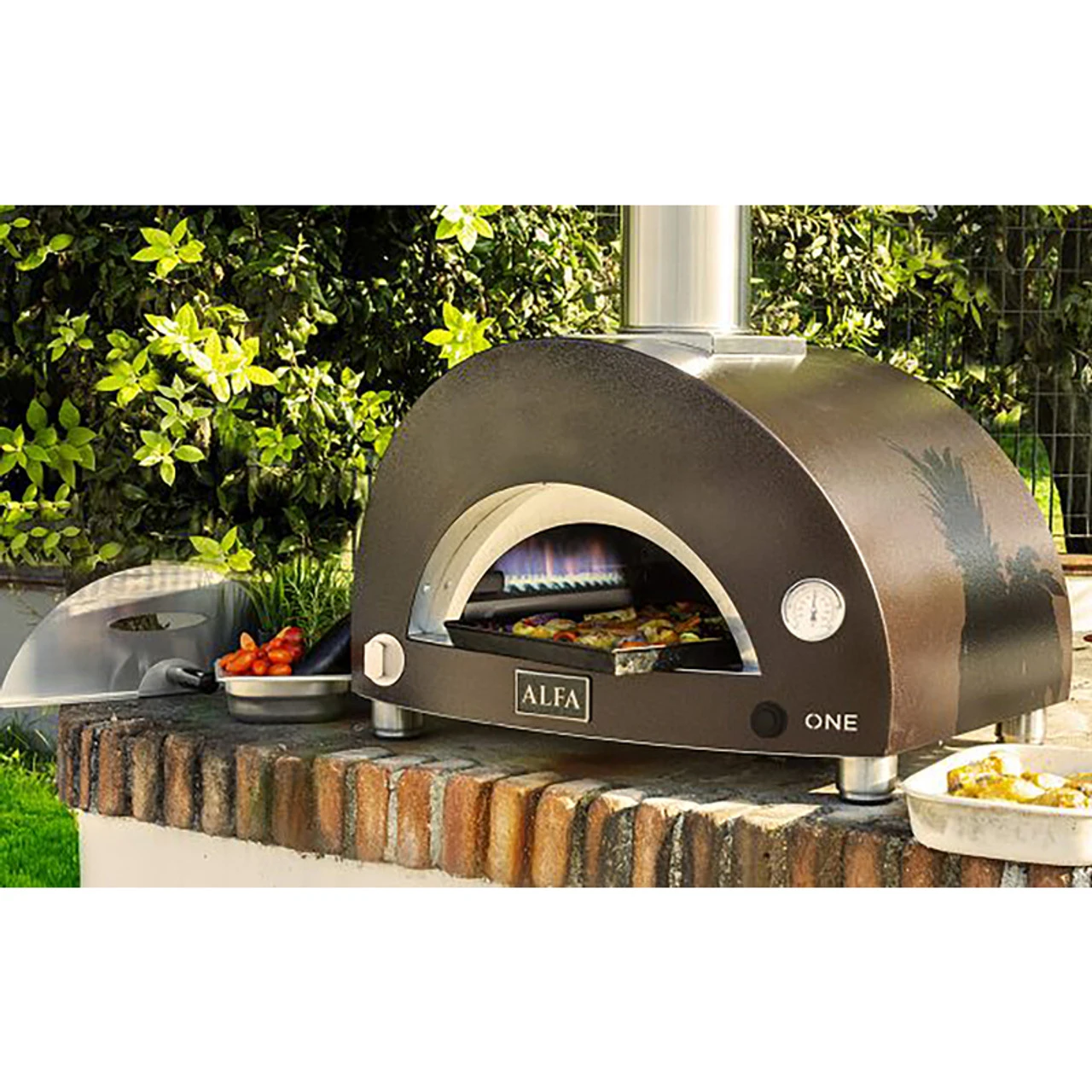 Alfa Ovens 29 In. Liquid Propane Outdoor Pizza Oven Copper FXONE-GRAM-U 1 Alfa Ovens 29 In. Liquid Propane Outdoor Pizza Oven Copper FXONE-GRAM-U