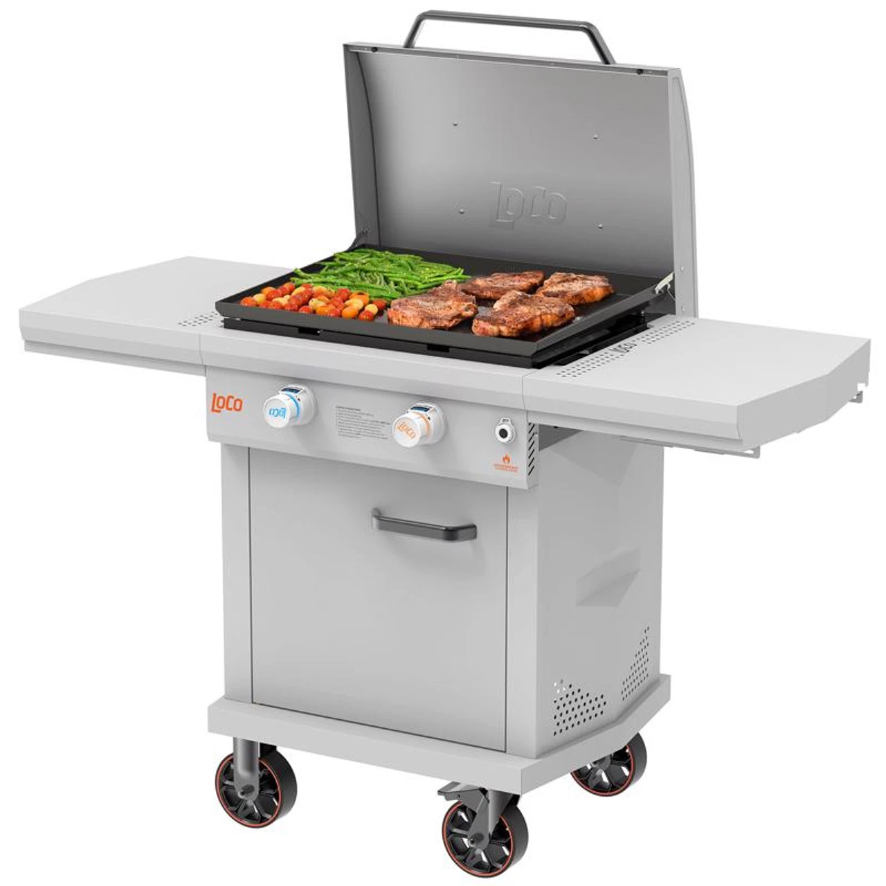 LoCo 2 Burner Liquid Propane Outdoor Griddle With Hood Gray 1 LoCo 2 Burner Liquid Propane Outdoor Griddle With Hood Gray