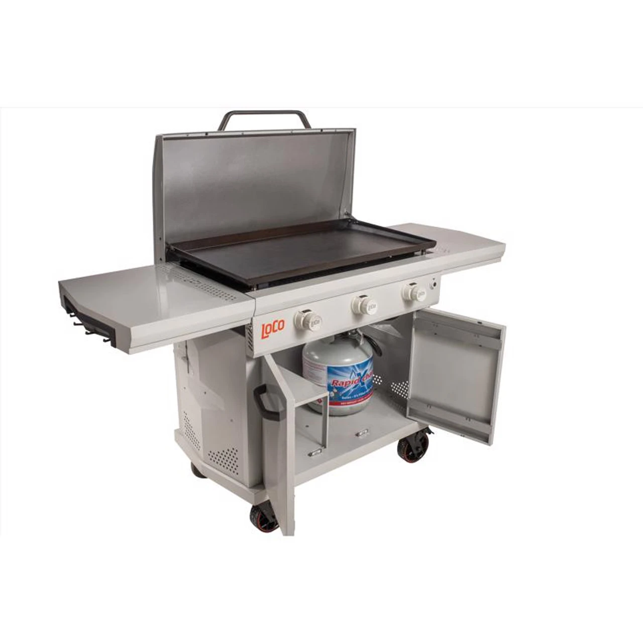 LoCo 3 Burner Liquid Propane Outdoor Griddle With Hood 2 LoCo 3 Burner Liquid Propane Outdoor Griddle With Hood - Image 2