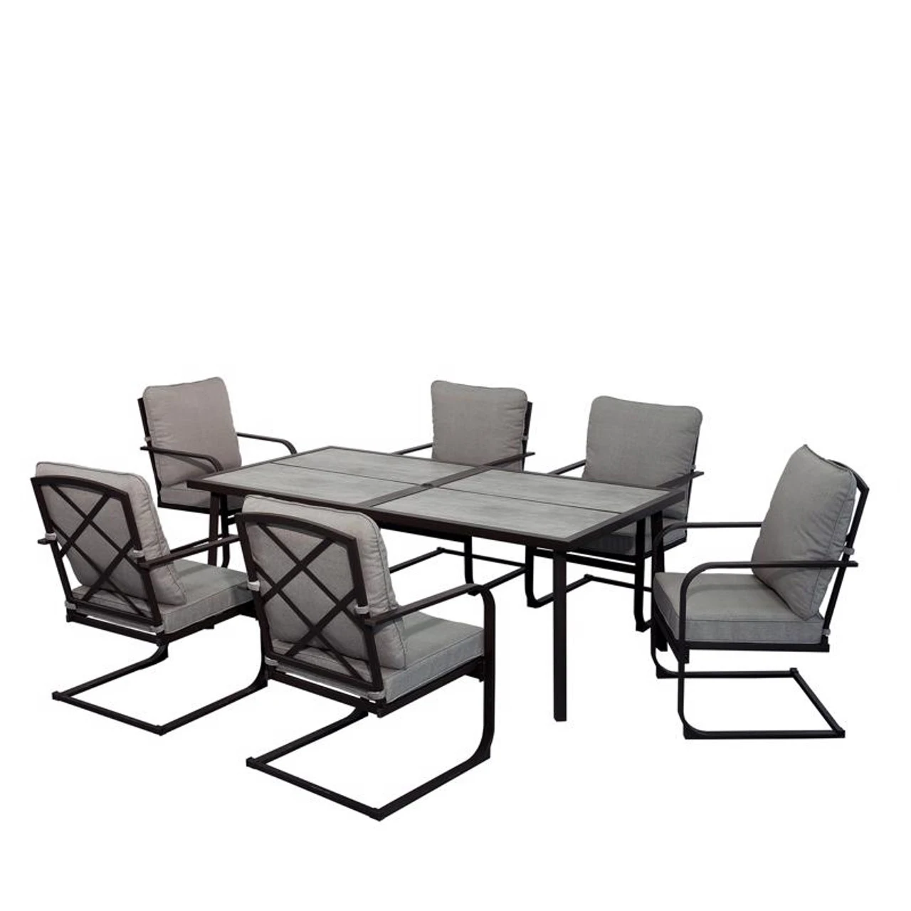 Living Accents Lakehurst 7 Pc Steel Dining Set 1 Living Accents Lakehurst 7 Pc Steel Dining Set