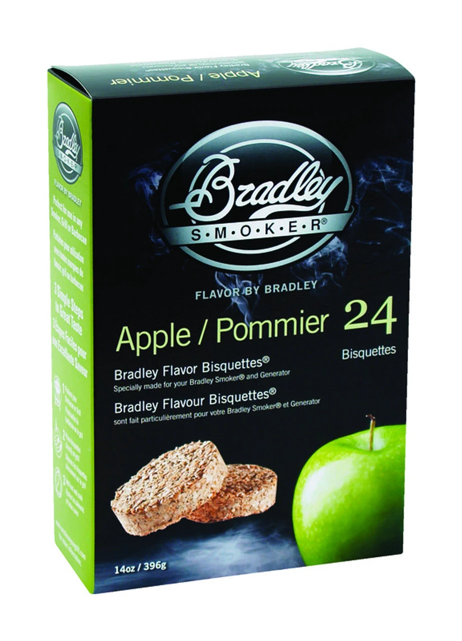 Bradley Smoker All Natural Apple Wood Bisquettes 24 Pk 1 Bradley Smoker All Natural Apple Wood Bisquettes 24 Pk