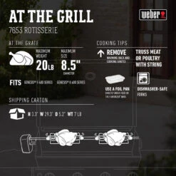 Weber 7653 Rotisserie - Genesis II 400/600 And 2022 Genesis 400 Series -Cozy Kitchen Shop 8532376 A V2.eps High 94683.1648677309