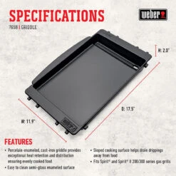 Weber 7658 Griddle - Spirit II 200/300 And Spirit 200/300 Series 5 Weber 7658 Griddle - Spirit II 200/300 And Spirit 200/300 Series -Cozy Kitchen Shop 8882342 A V2.eps High 83110.1648678849