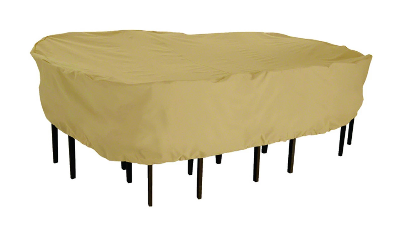 Classic Accessories 82" X 106" Brown Polyester Dining Set Cover 1 Classic Accessories 82" X 106" Brown Polyester Dining Set Cover