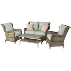 Living Accents Ulanda 4 Pc Aluminum Conversation Set