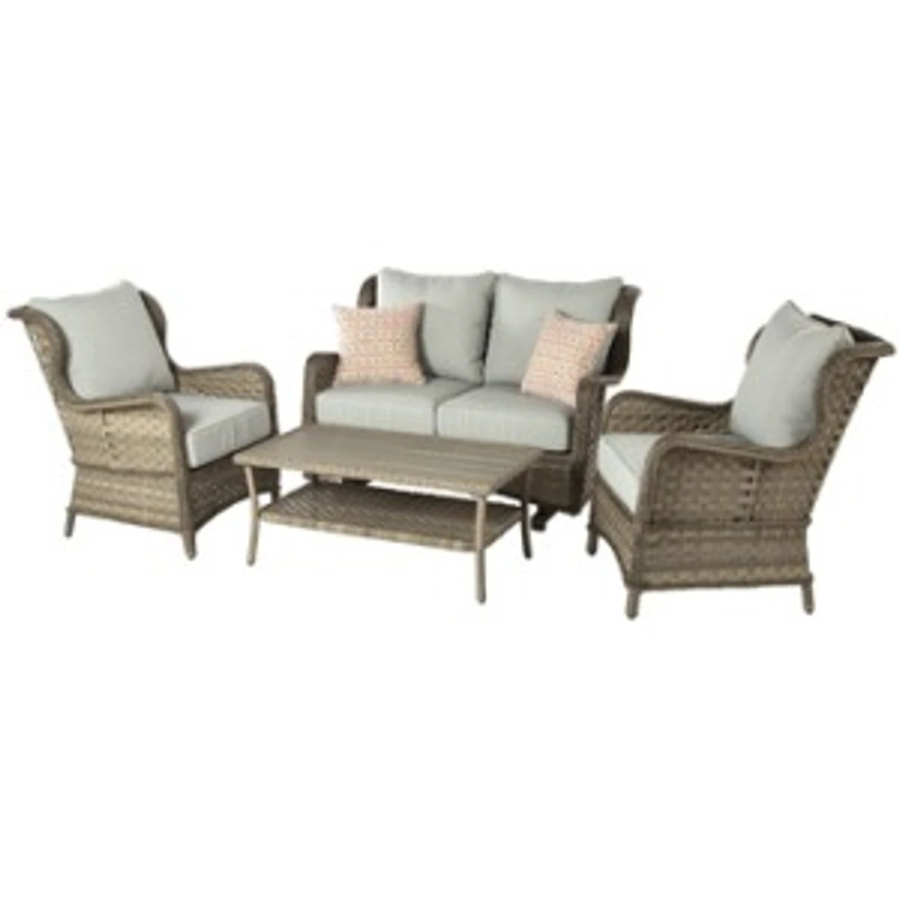 Living Accents Ulanda 4 Pc Aluminum Conversation Set 1 Living Accents Ulanda 4 Pc Aluminum Conversation Set